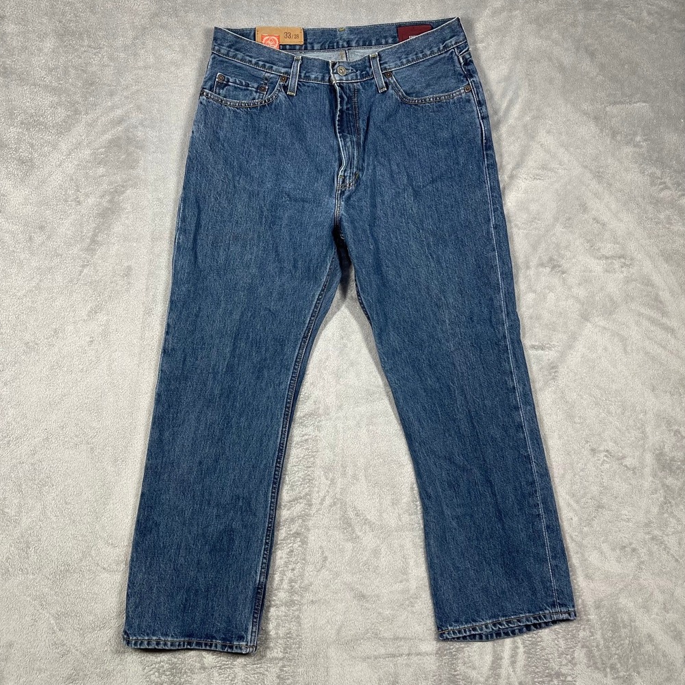 Gap‎ Jeans Men 33x28(27) Blue 1969 Easy Fit Medium Wash Relaxed Straight Leg